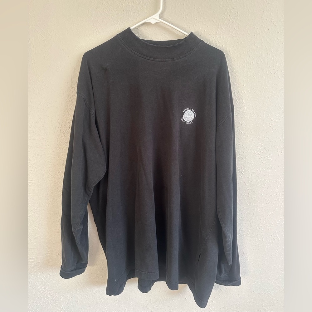 Pebble Beach Black Long Sleeve Shirt